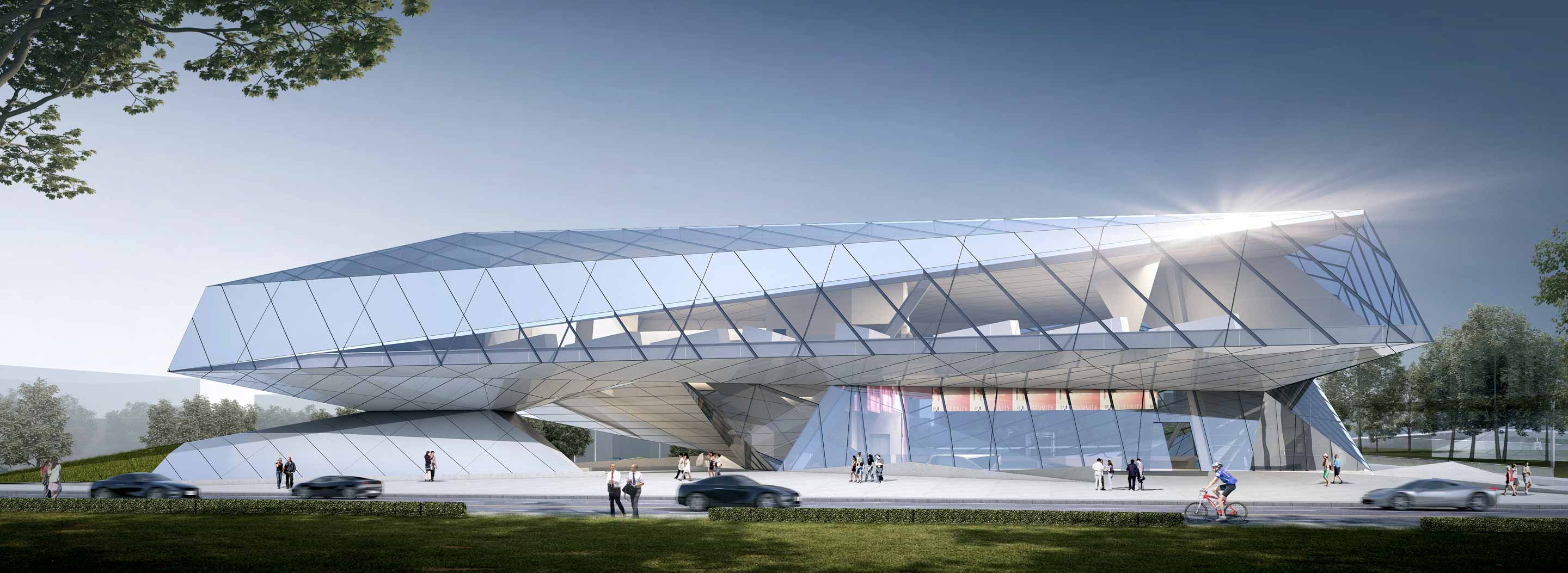 China architektur, Architekt Austria, futuristisches Design, futuristic design, chengdu china, chengdu exhibition center, ad2 architekten, doser-dämon, doser, dämon, daemon, ad2, museum, ad2 museum, china museum,